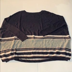 Striped sweater with slits